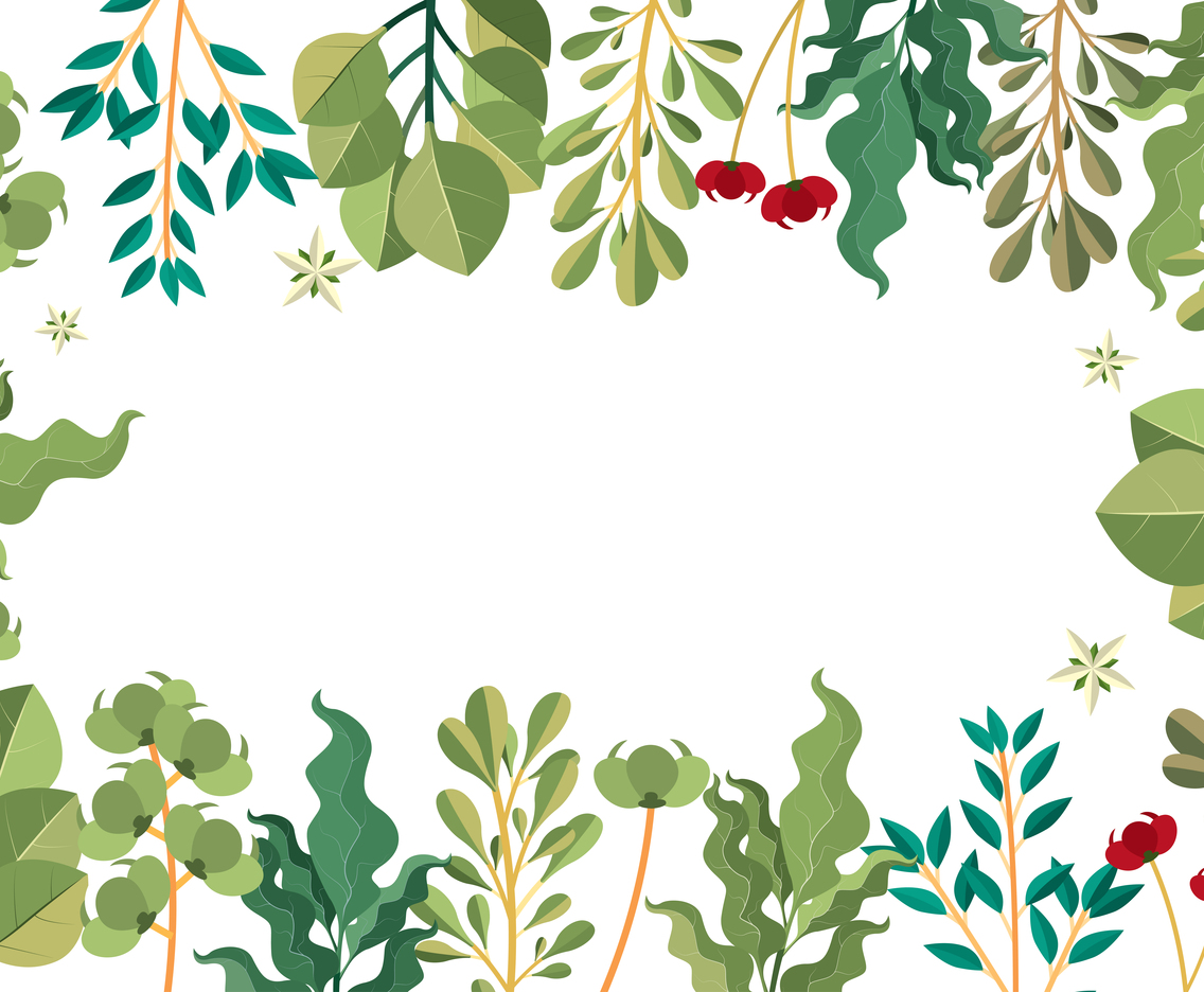 Green Nature Floral Background Concept