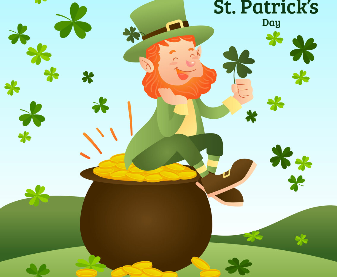 Cute Leprechaun on a Hill
