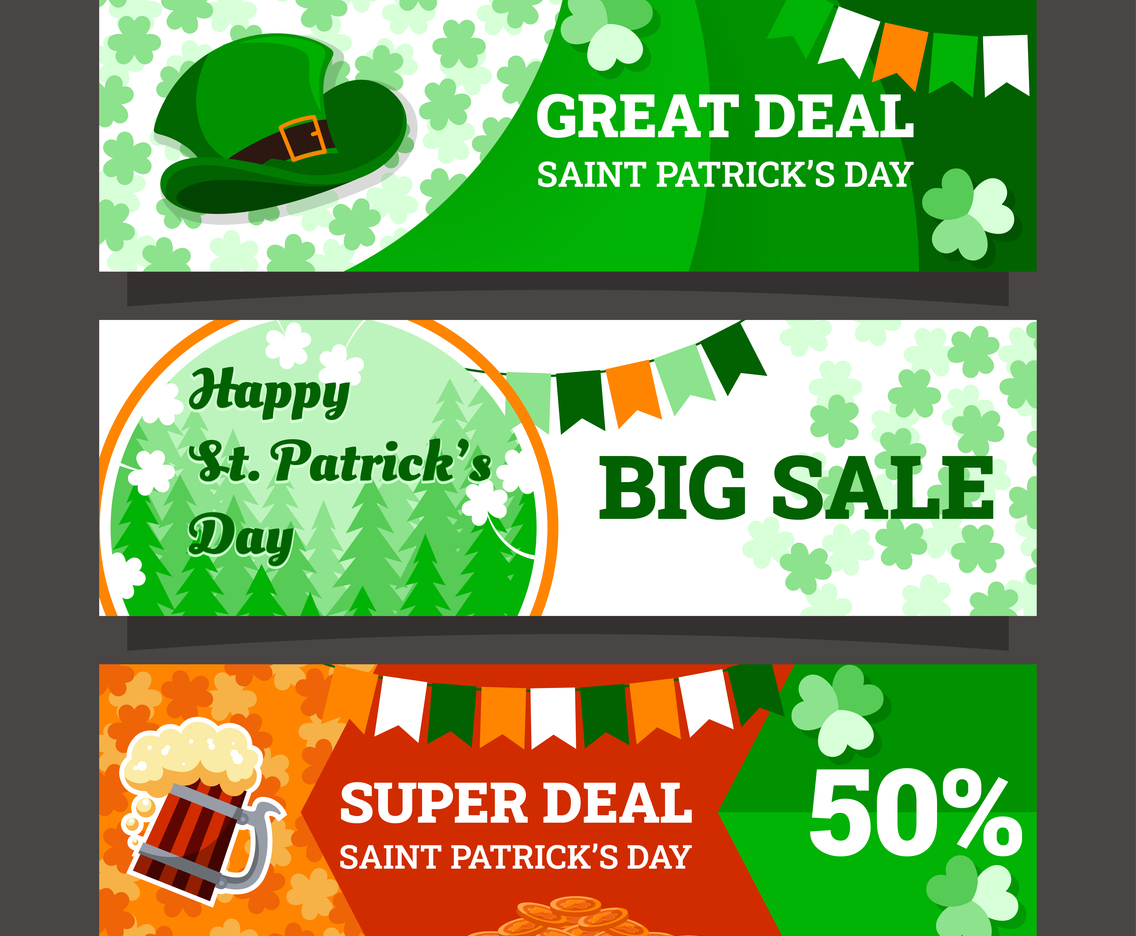 Set of Marketing Banner for Saint Patrick's Day