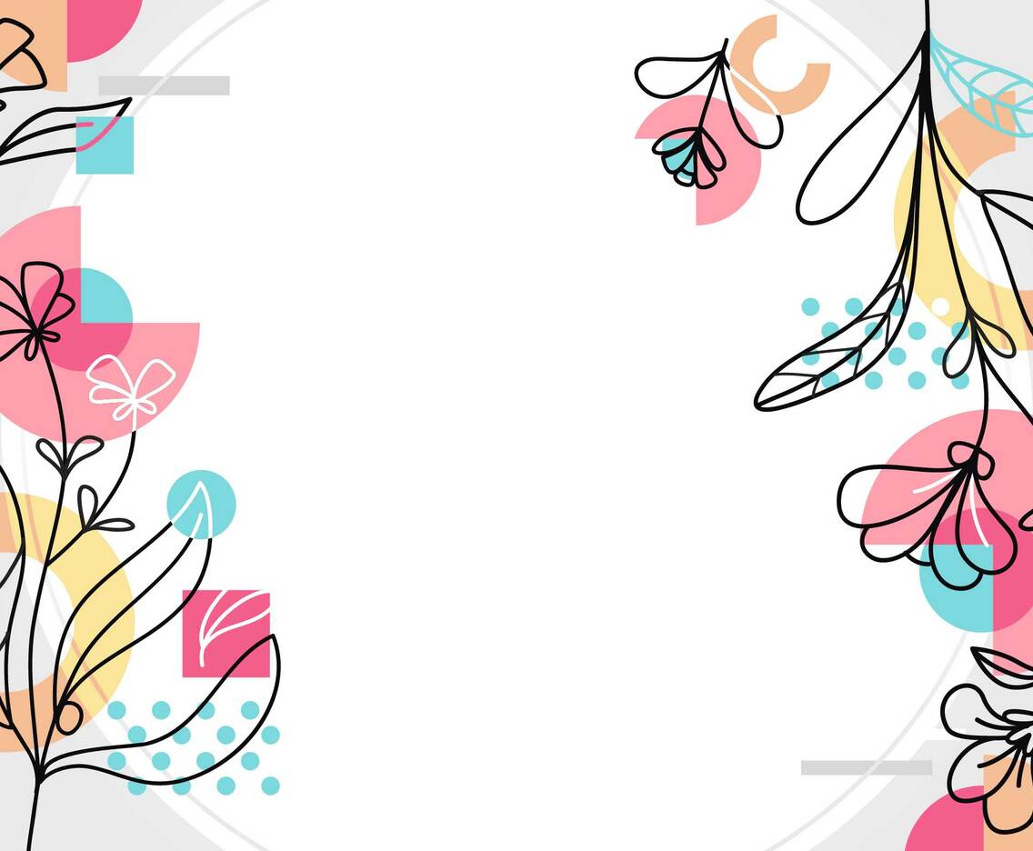 Memphis spring floral background