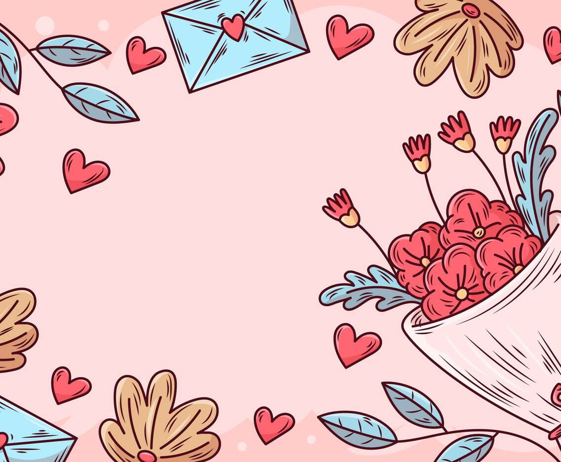 Handrawn Flowers Background