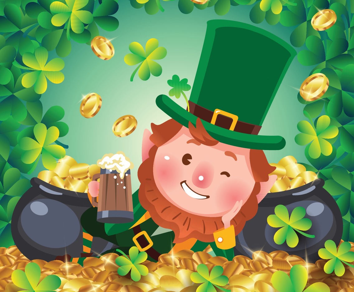 Saint Patrick's Day Cartoon Leprechaun Concept