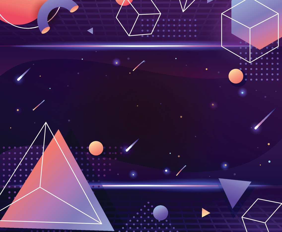 Geometric Space Futurism Background