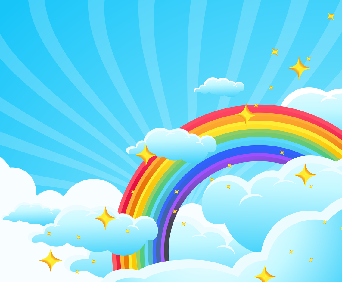 Sparkling Colorful Rainbow