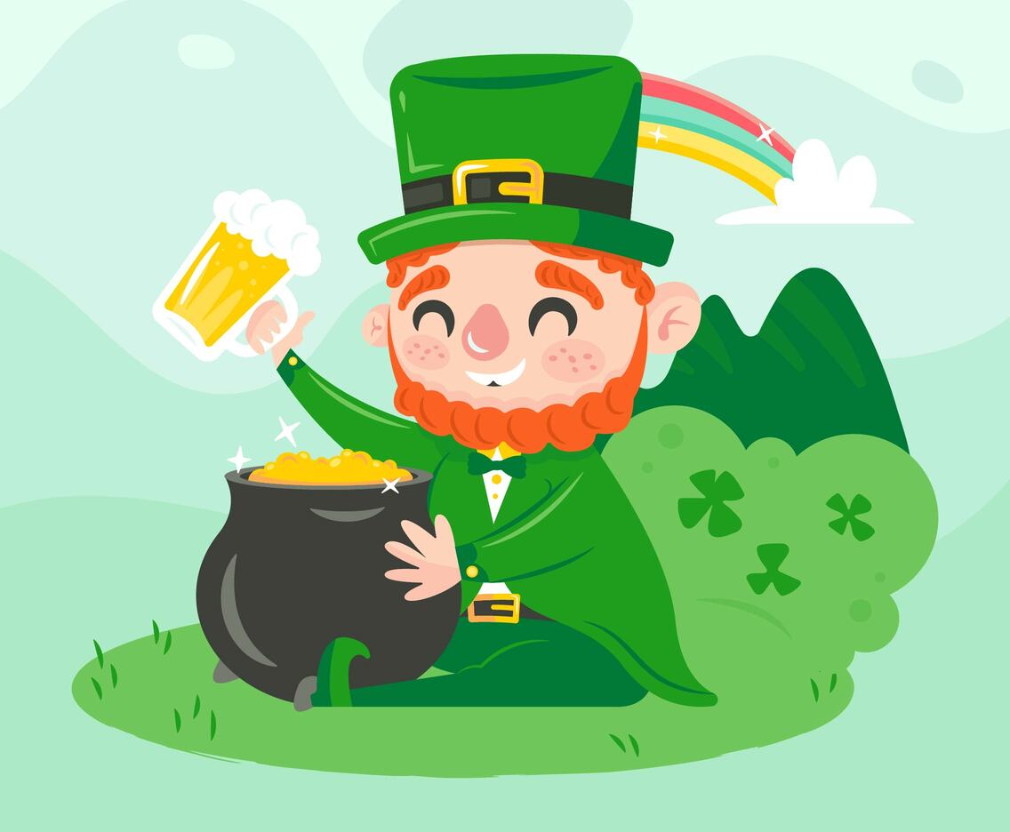 Illustration of Leprechaun on Saint Patrick's Day