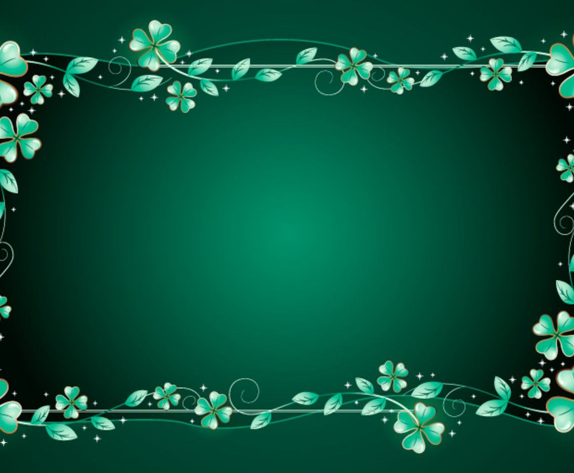 Sparkling Shamrock CLover Border