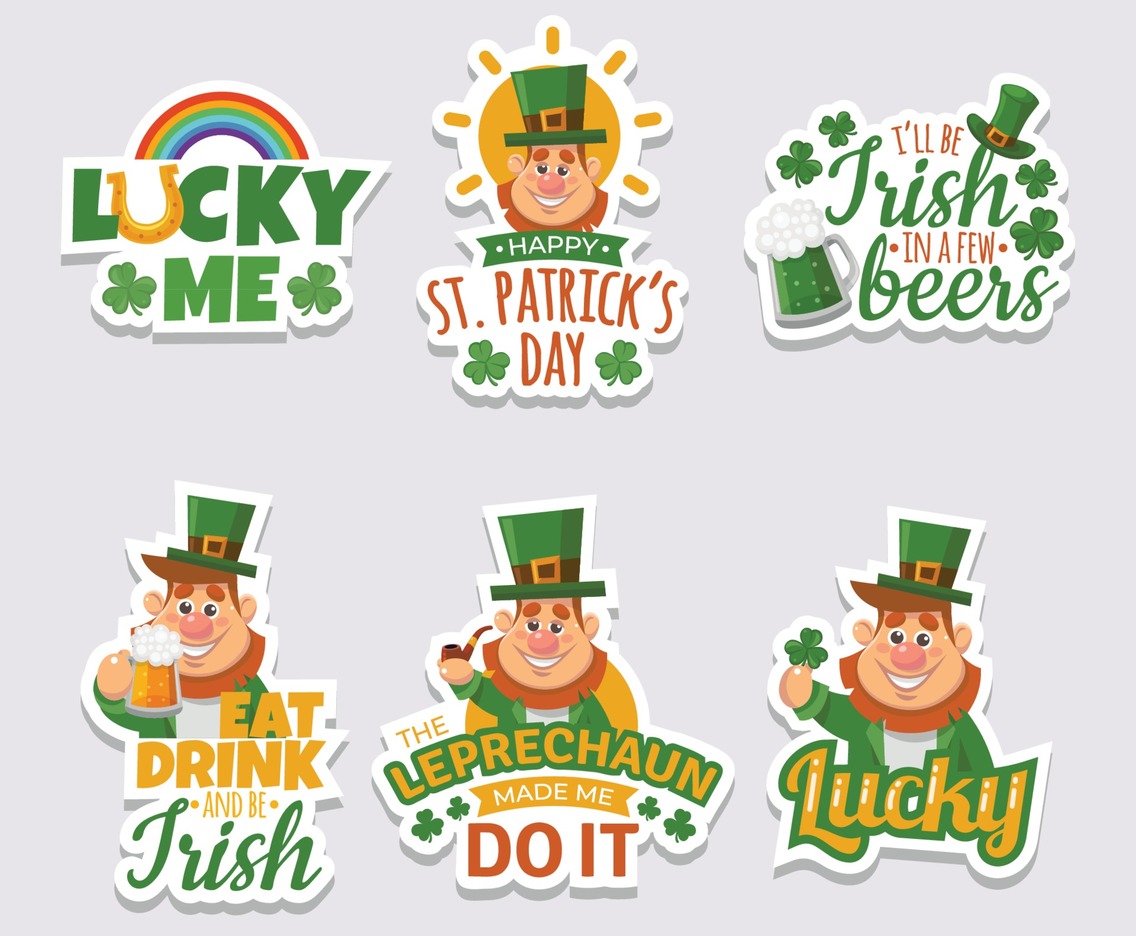 Set of Saint Patrick Quote Sticker