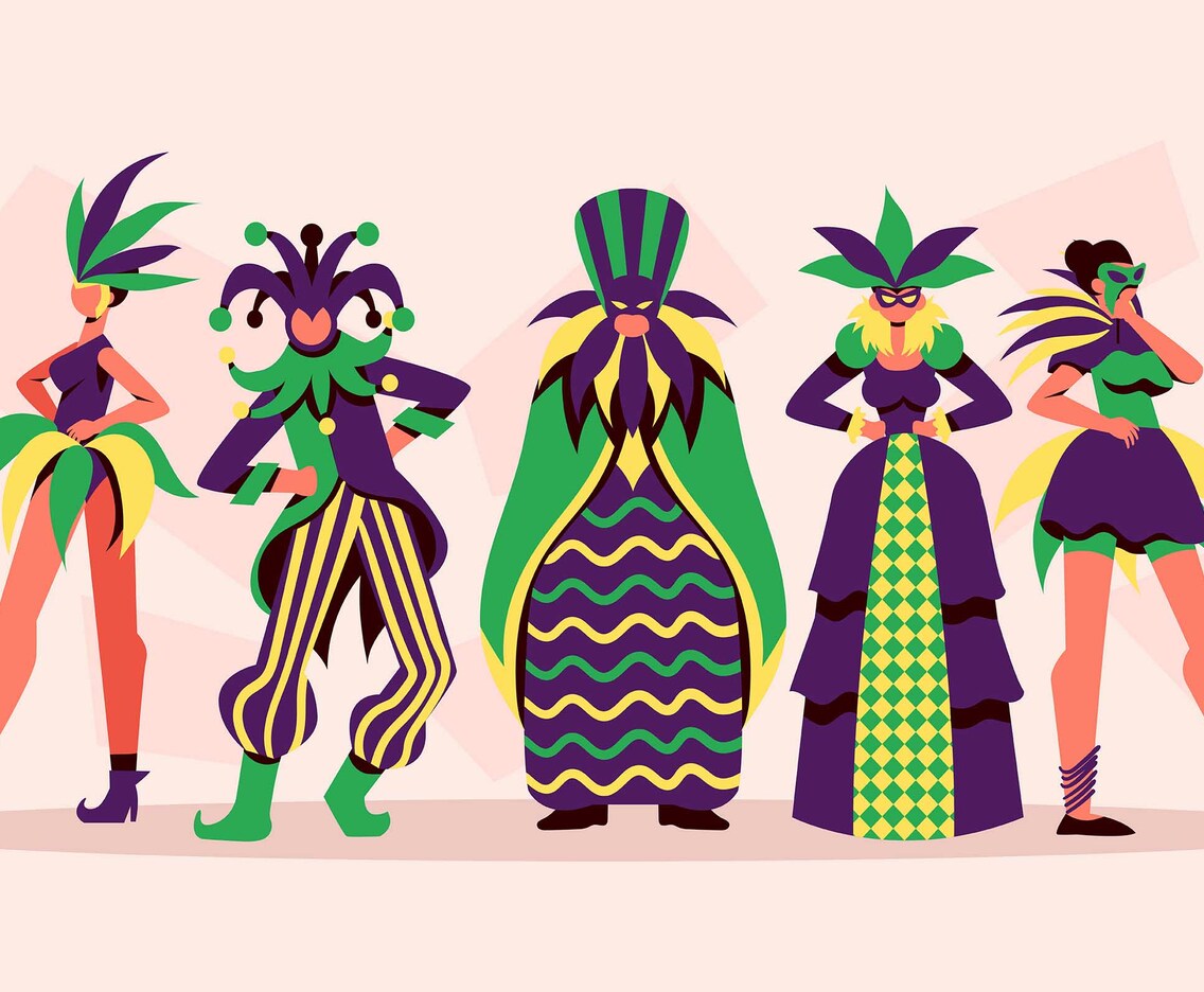 Styling for Mardi Grass Festival Costume