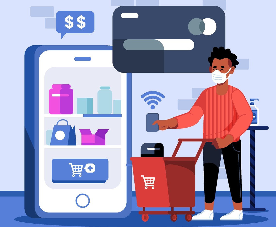 Self Service Contactless Shopping Concept