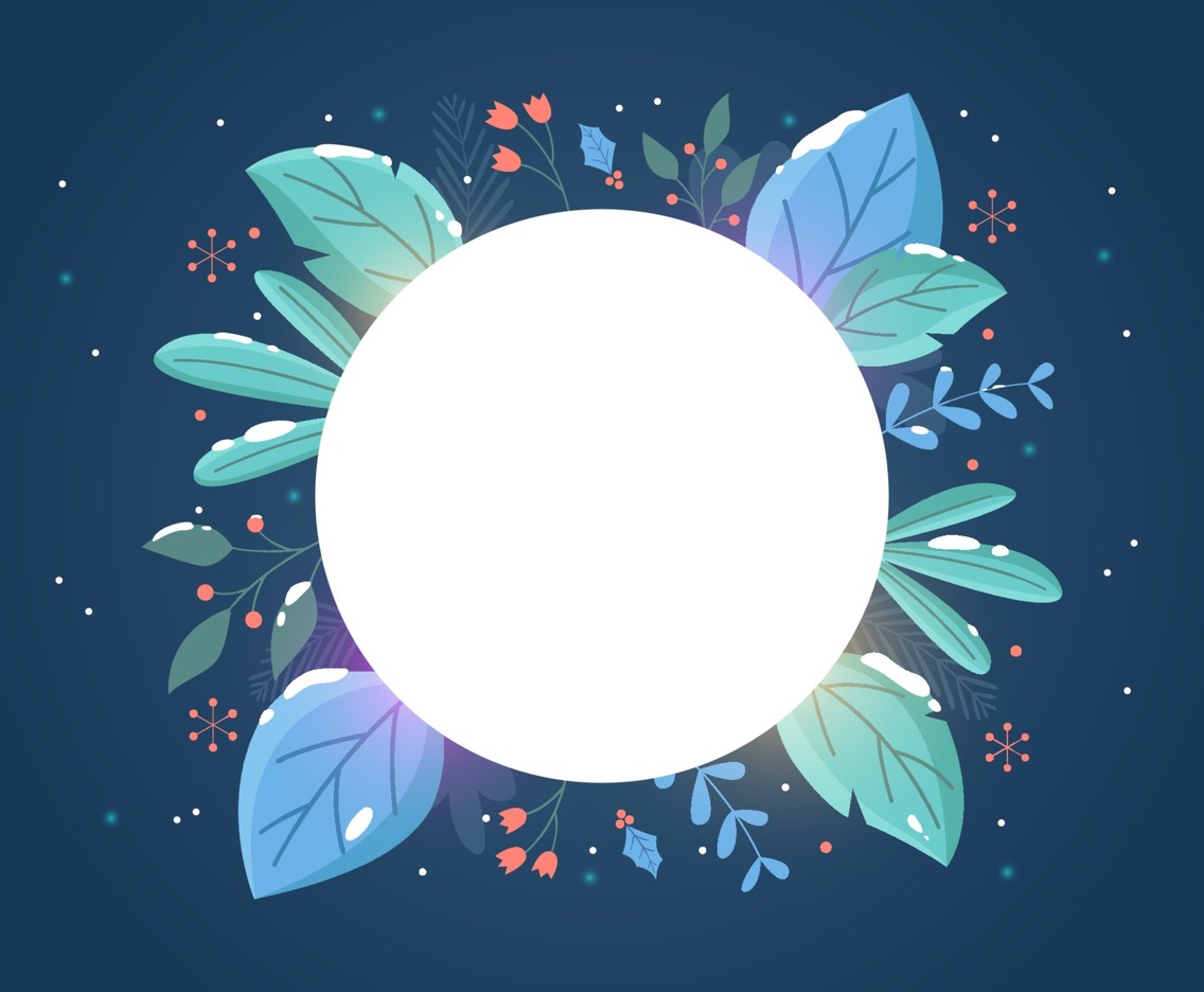 Winter Plant Frame Decoration