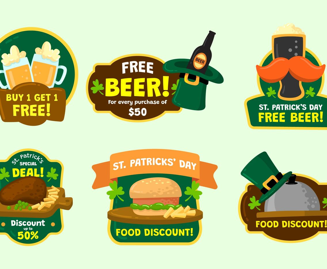 Saint Patrick Day Marketing Labels