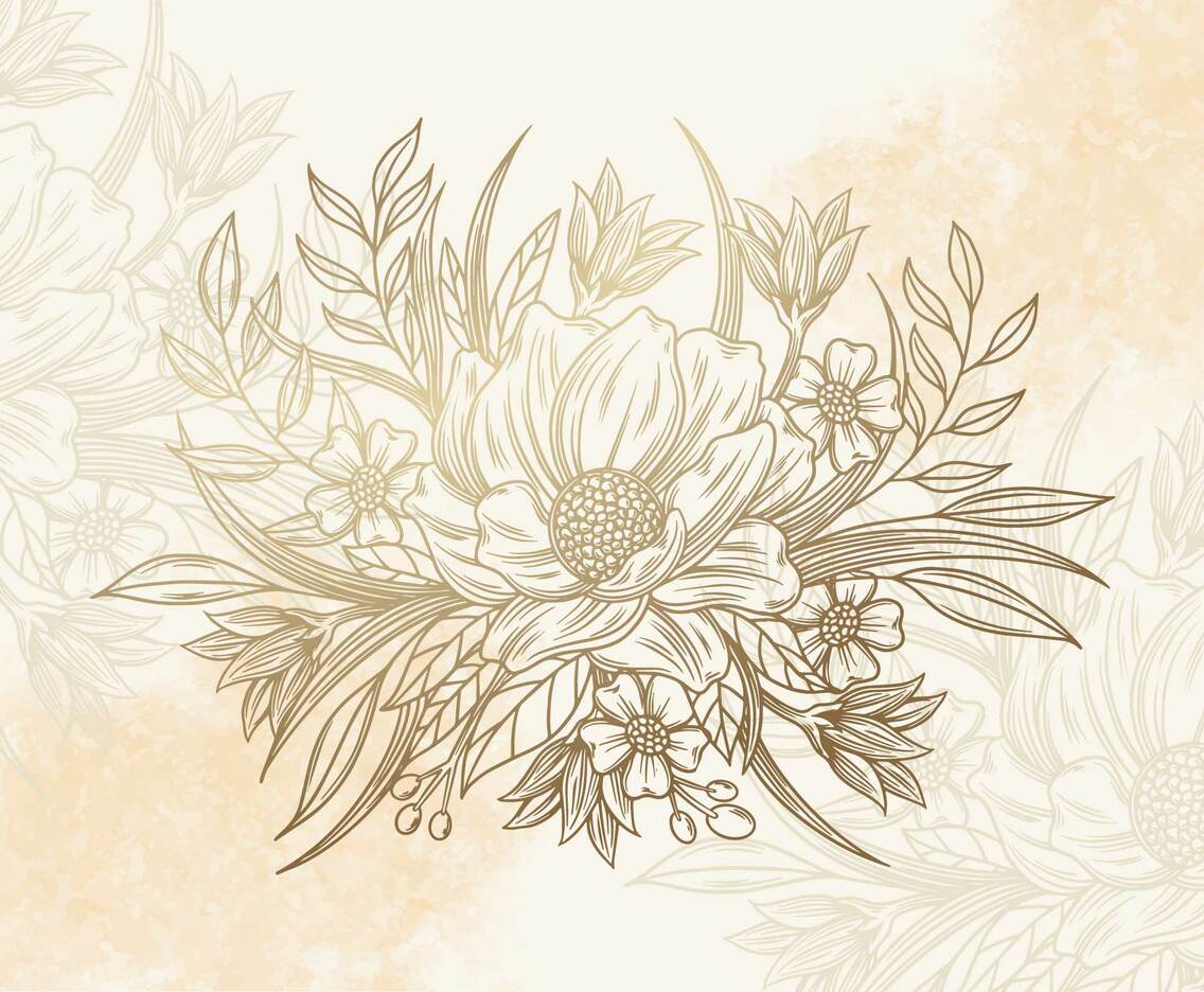 Luxury Hand Drawn Flowers