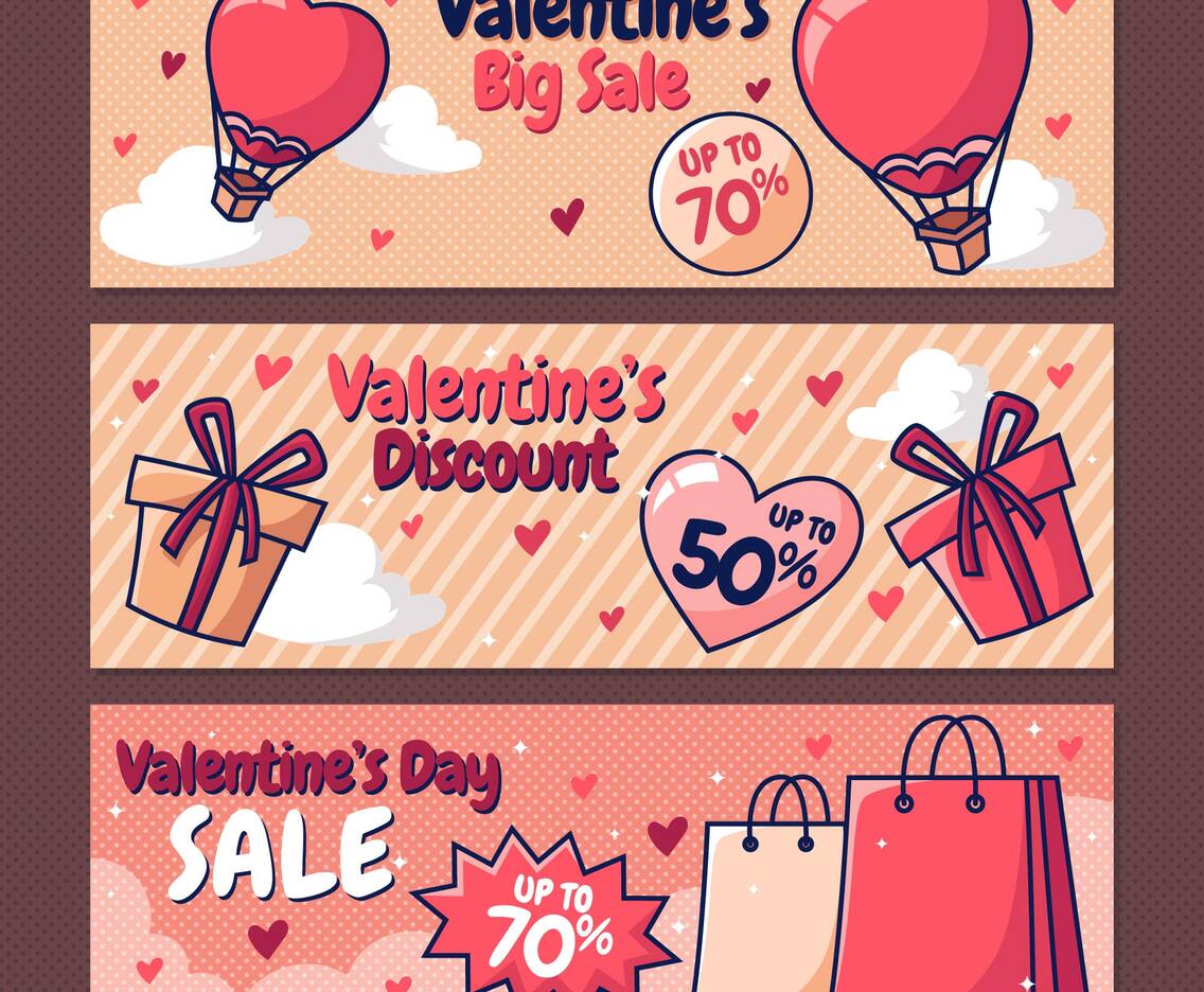 Valentine's Day Sale Banner
