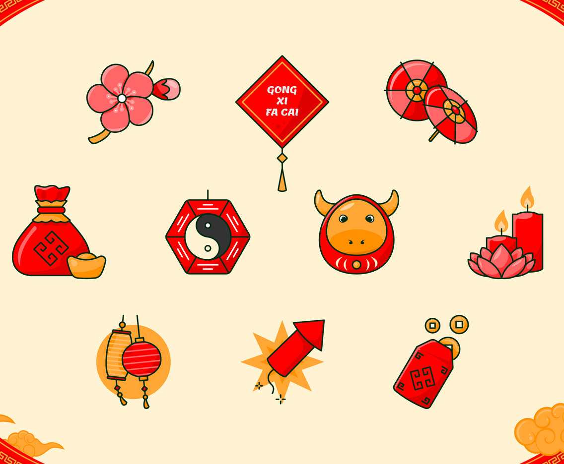 Chinese New Year Icon Set