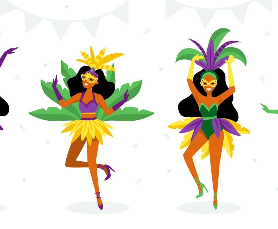 Mardi Gras Carnival Dancers