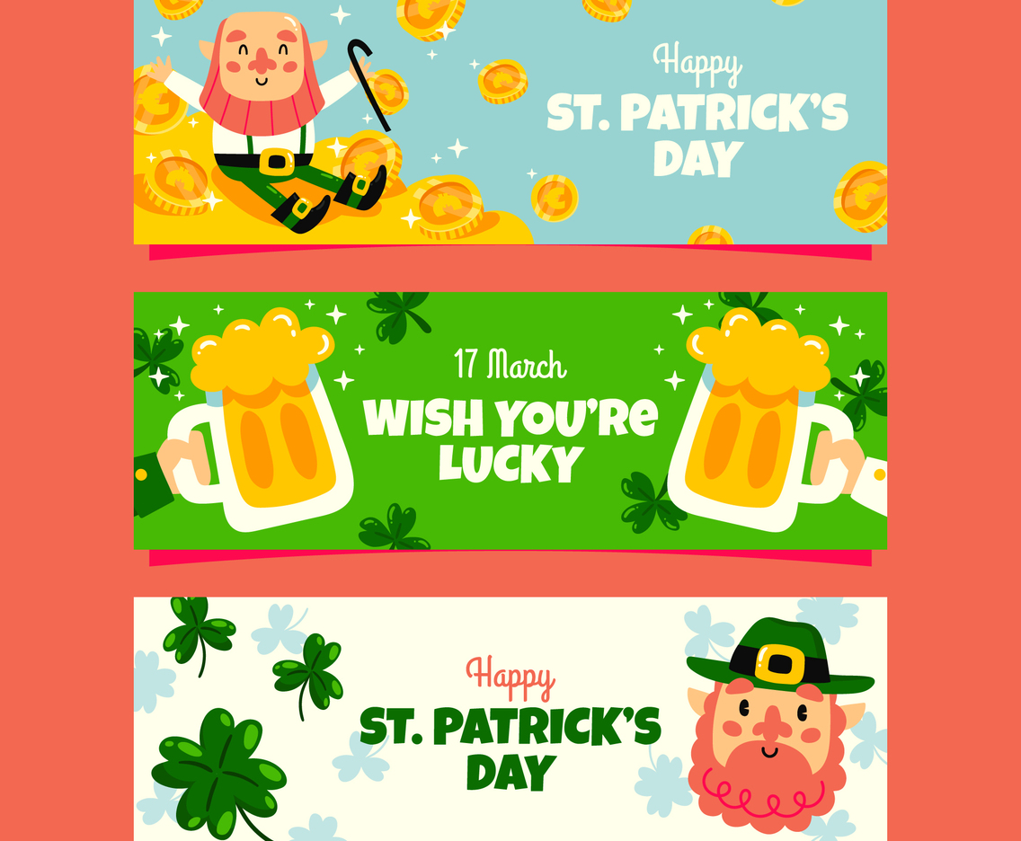 Happy Leprechaun Banner Set