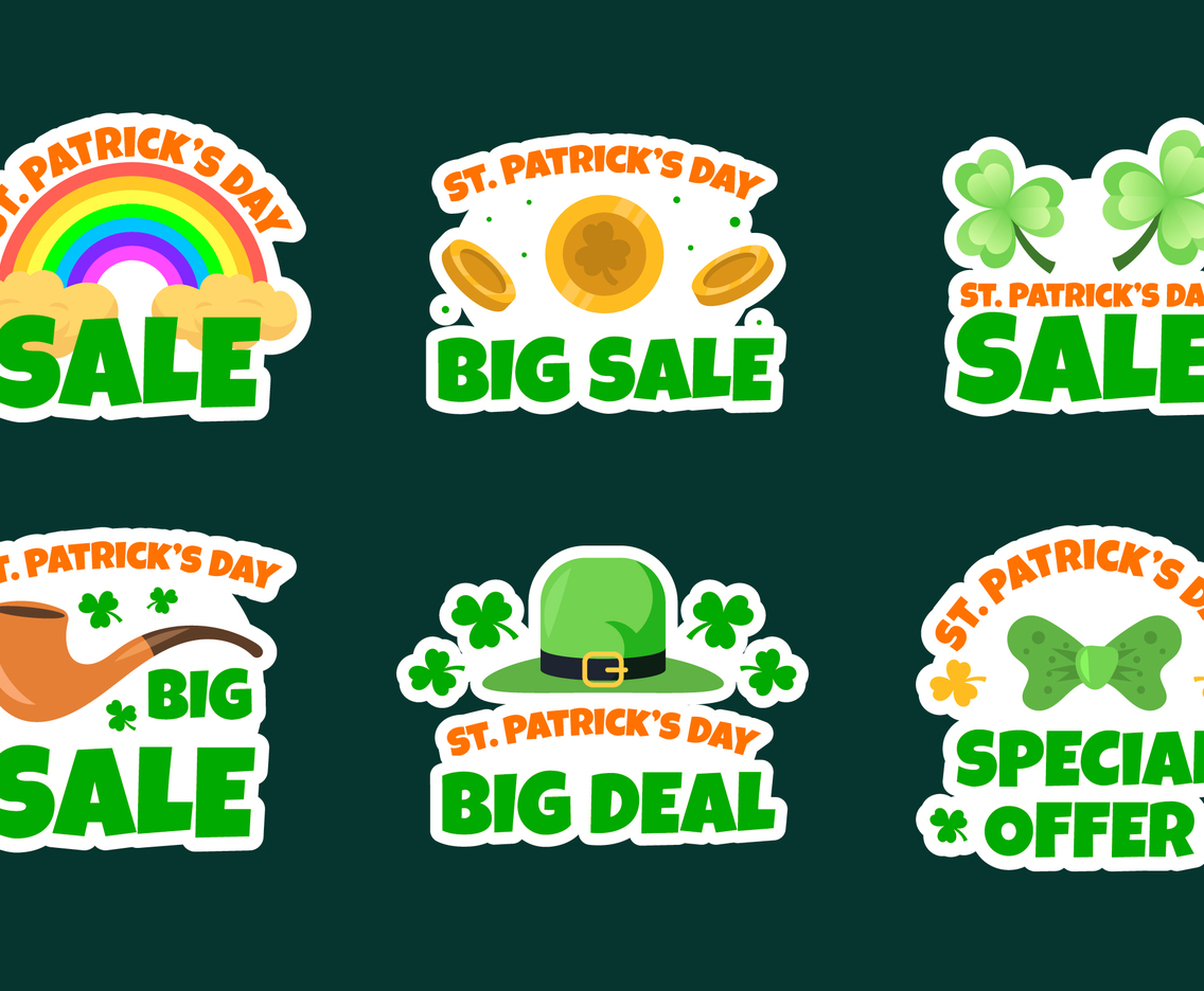 St. Patrick's Day Marketing Sticker Collection