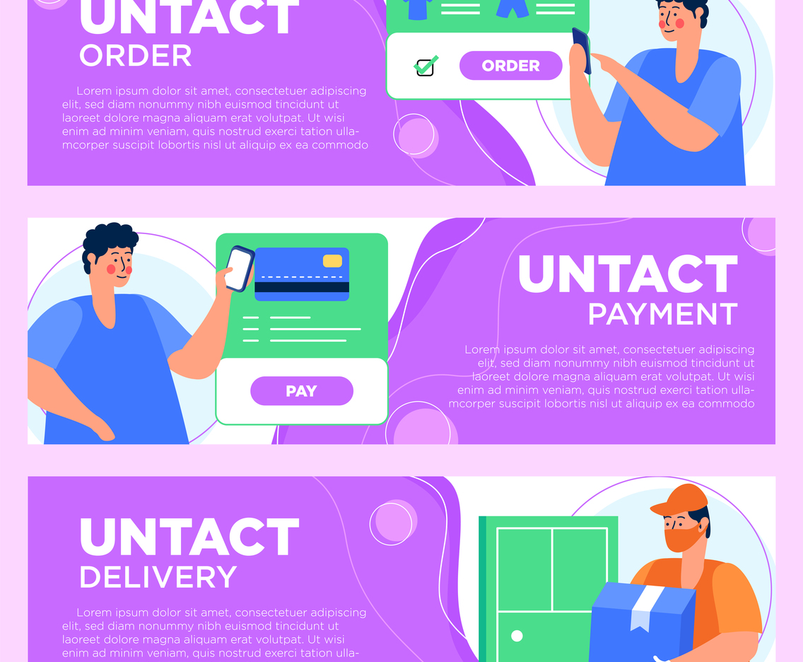 Banner of UNTACT or Contactless Technology