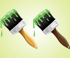 Green Paint Brushes
