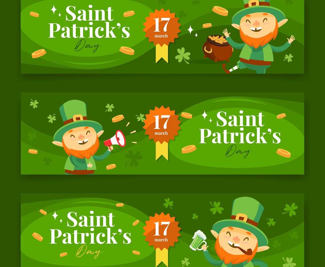 Cute Little Leprechaun Banner