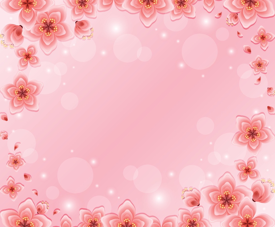 Beautiful Gradient Pink Cherry Blossom