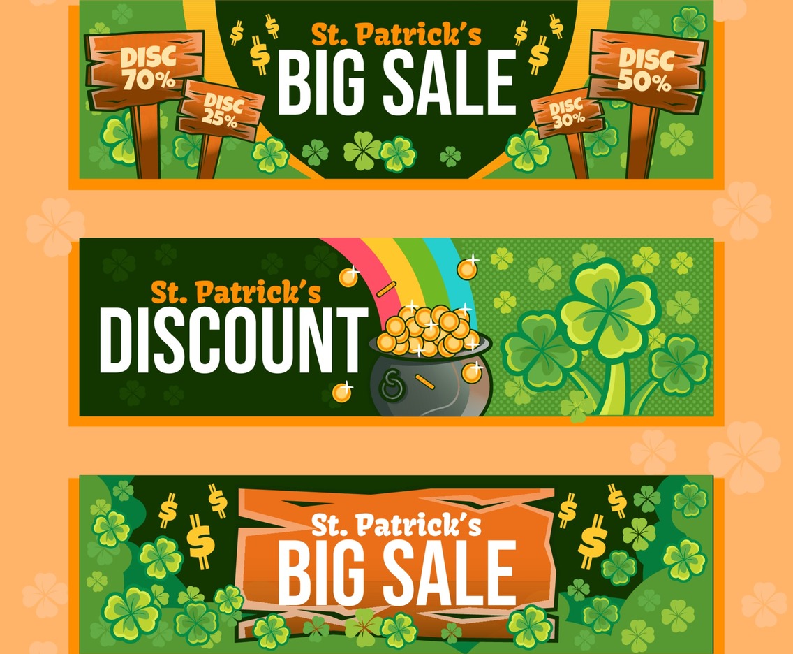 Big Sale Banner for St Patrick's Event