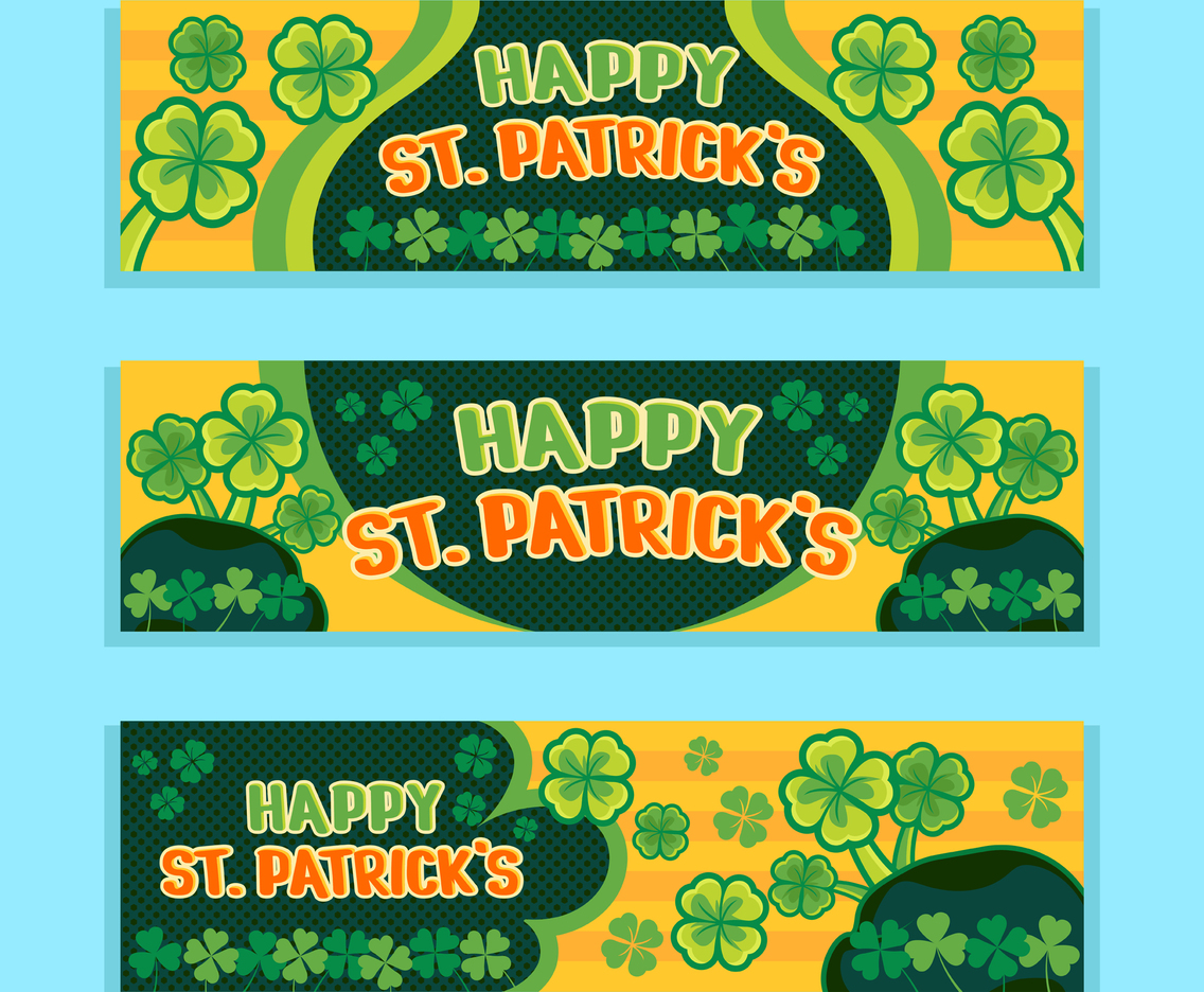 Clover Rain on The St Patrick's Day Banner
