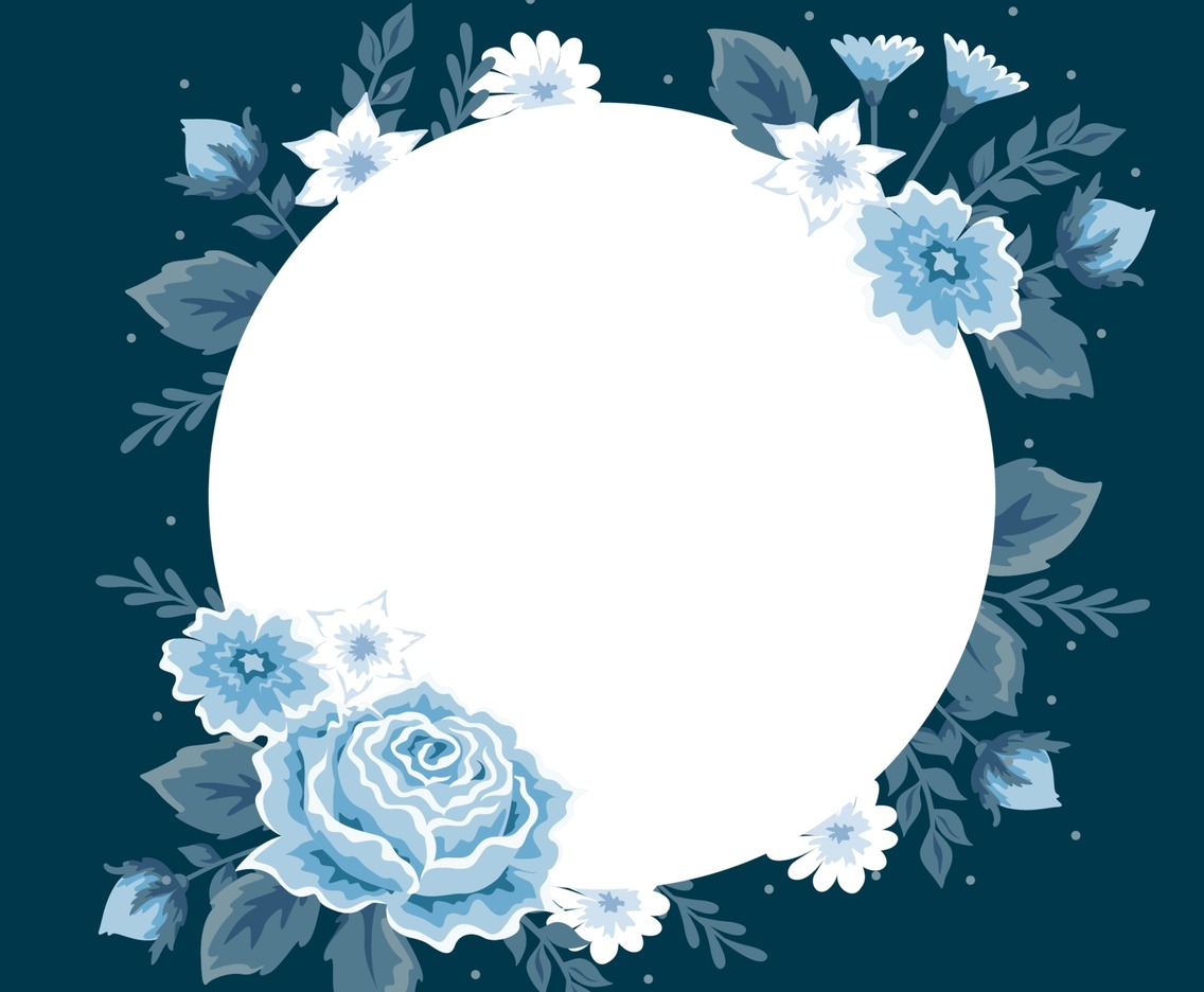 Nature background with beautiful floral in flat design style