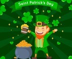 Saint patrick's day illustration in flat design style