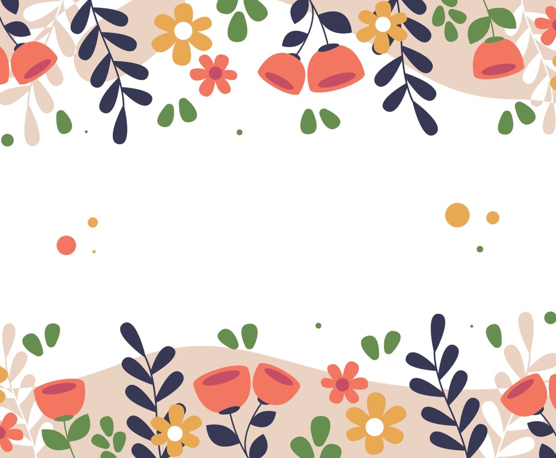 Flat Colorful Floral Background