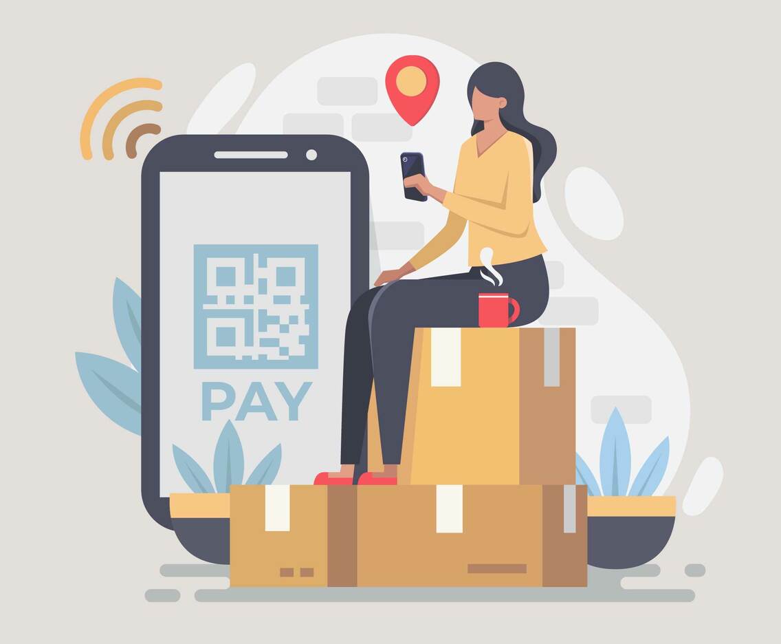 A Women Buy Online Shopping From Home