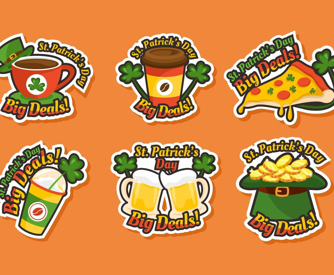 St Patricks Day Marketing Sticker
