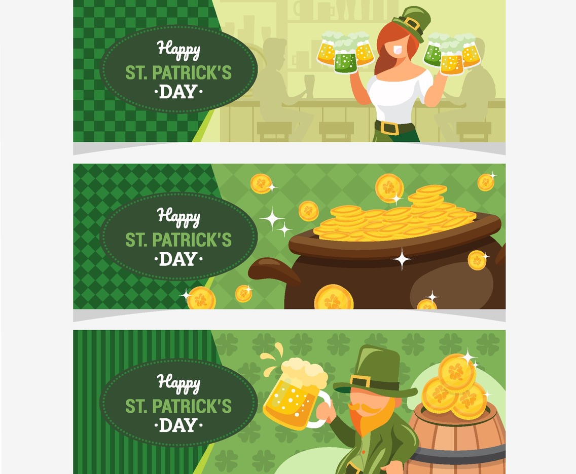 Festive Leprechaun Banner Set