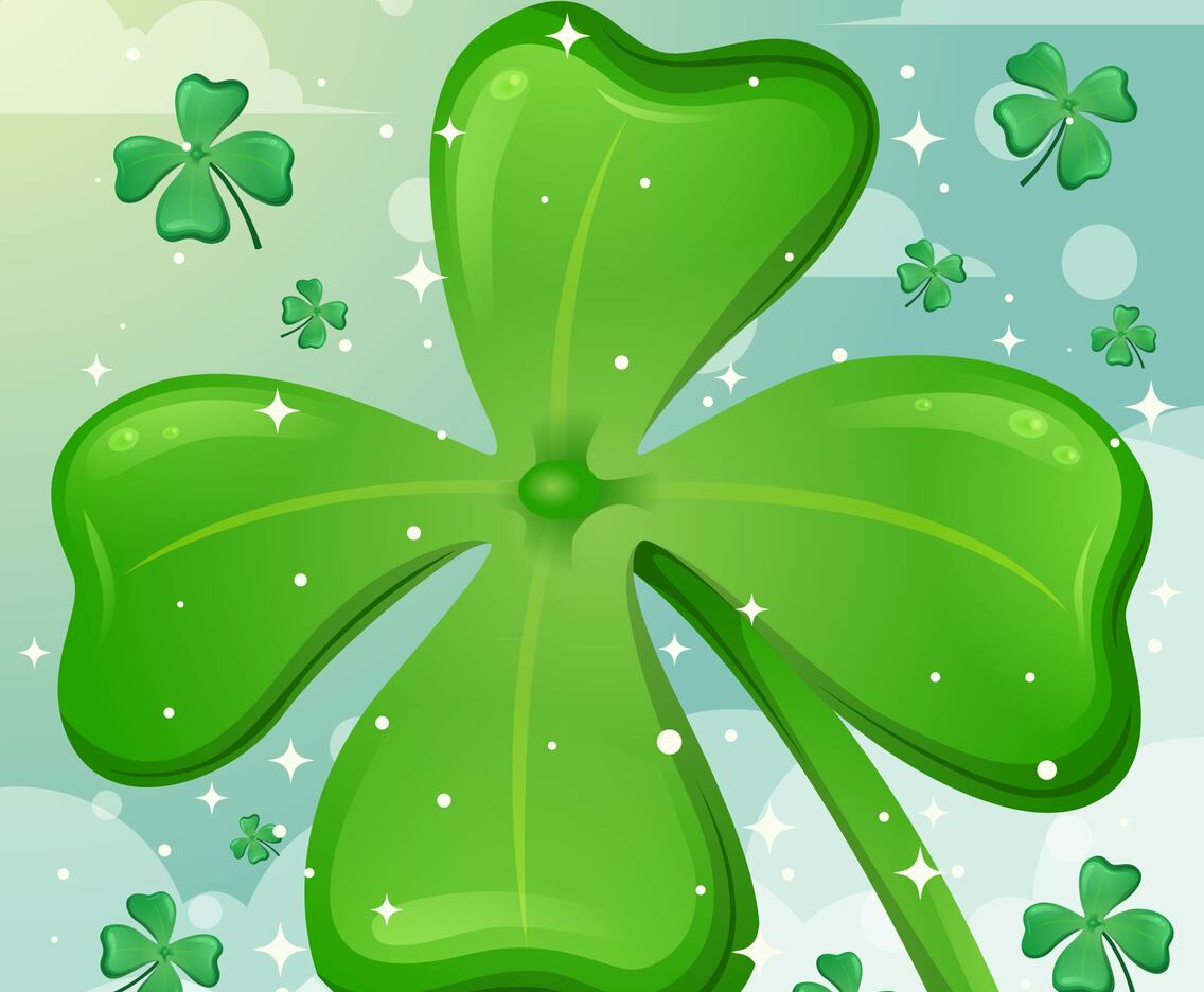 Shamrock with Sky Blue Background