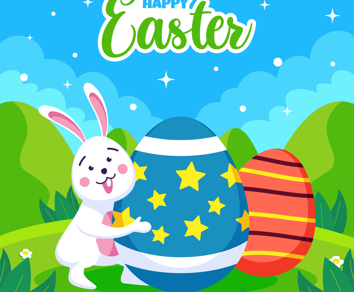 Cute Rabbit With Easter Egg