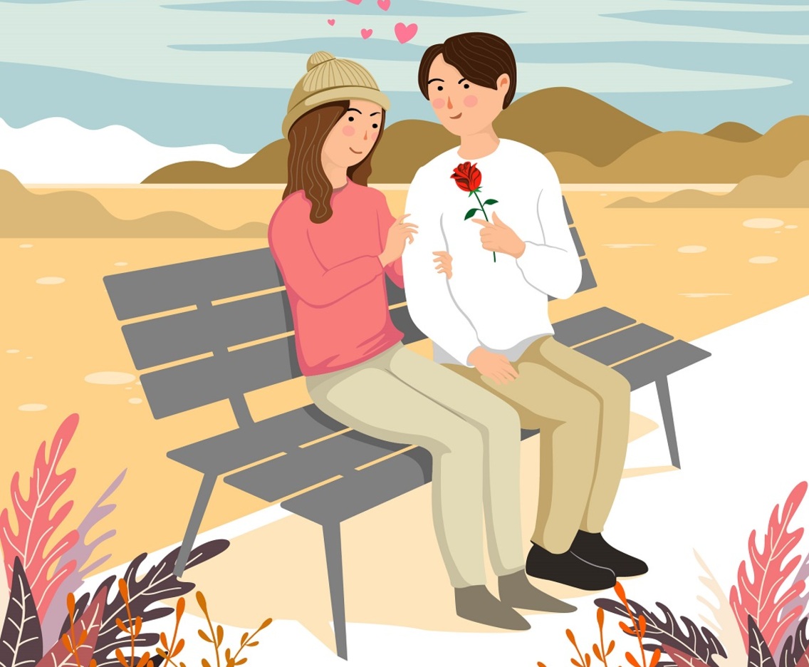 Valentine Date in Garden