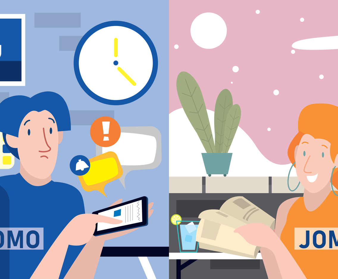 Flat Fomo Vs Jomo Infographic Concept