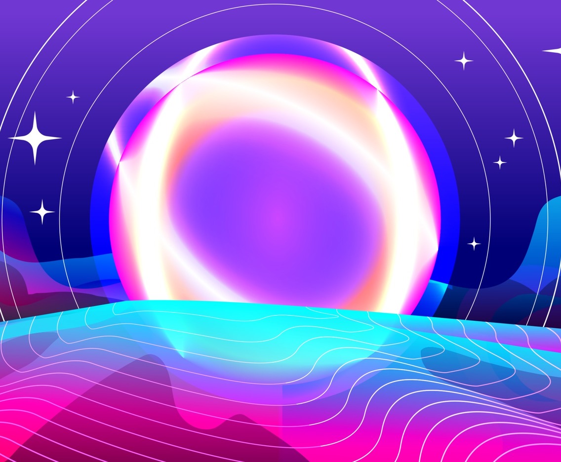 Retro Futurism Halogen Background