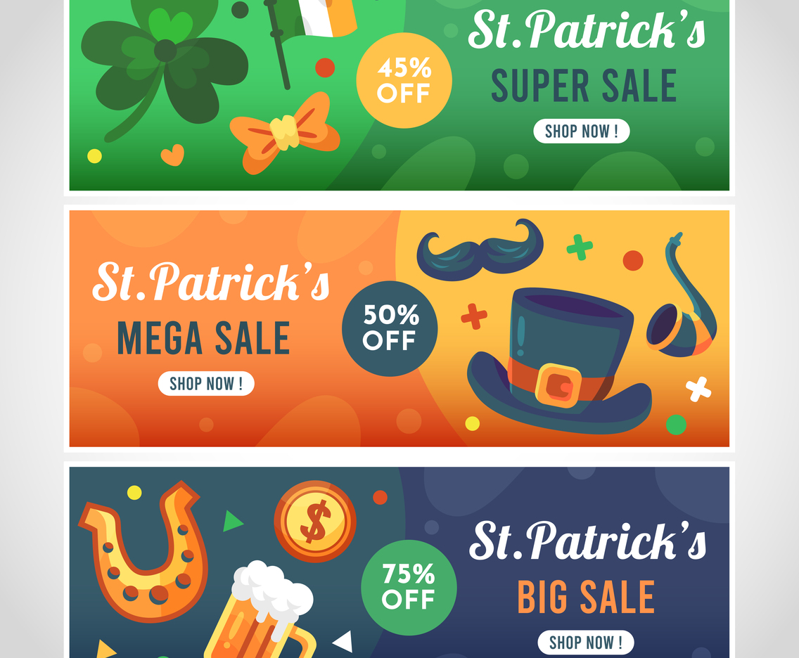 St.Patrick's sale banner collections