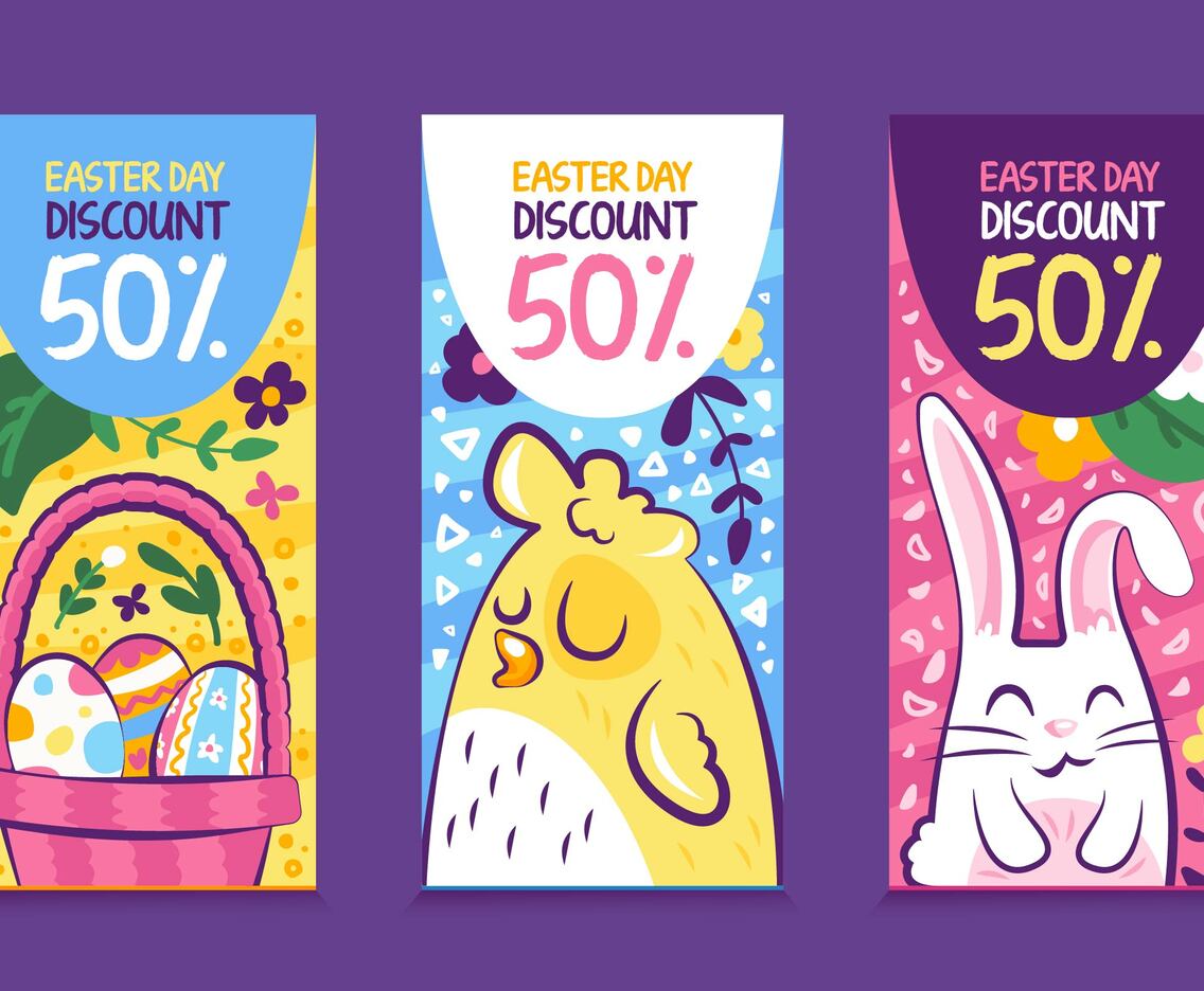 3 Pack of Fun Banners for Easter Day