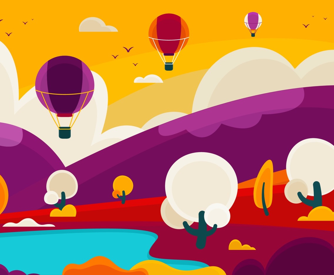 Flat colorful background