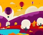 Flat colorful background