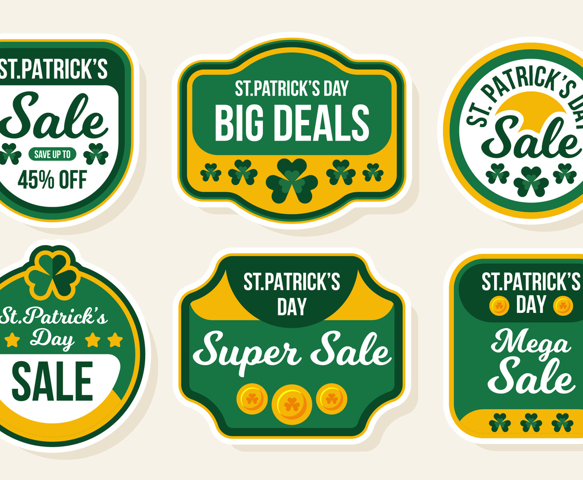 St. Patricks Day Sale Label