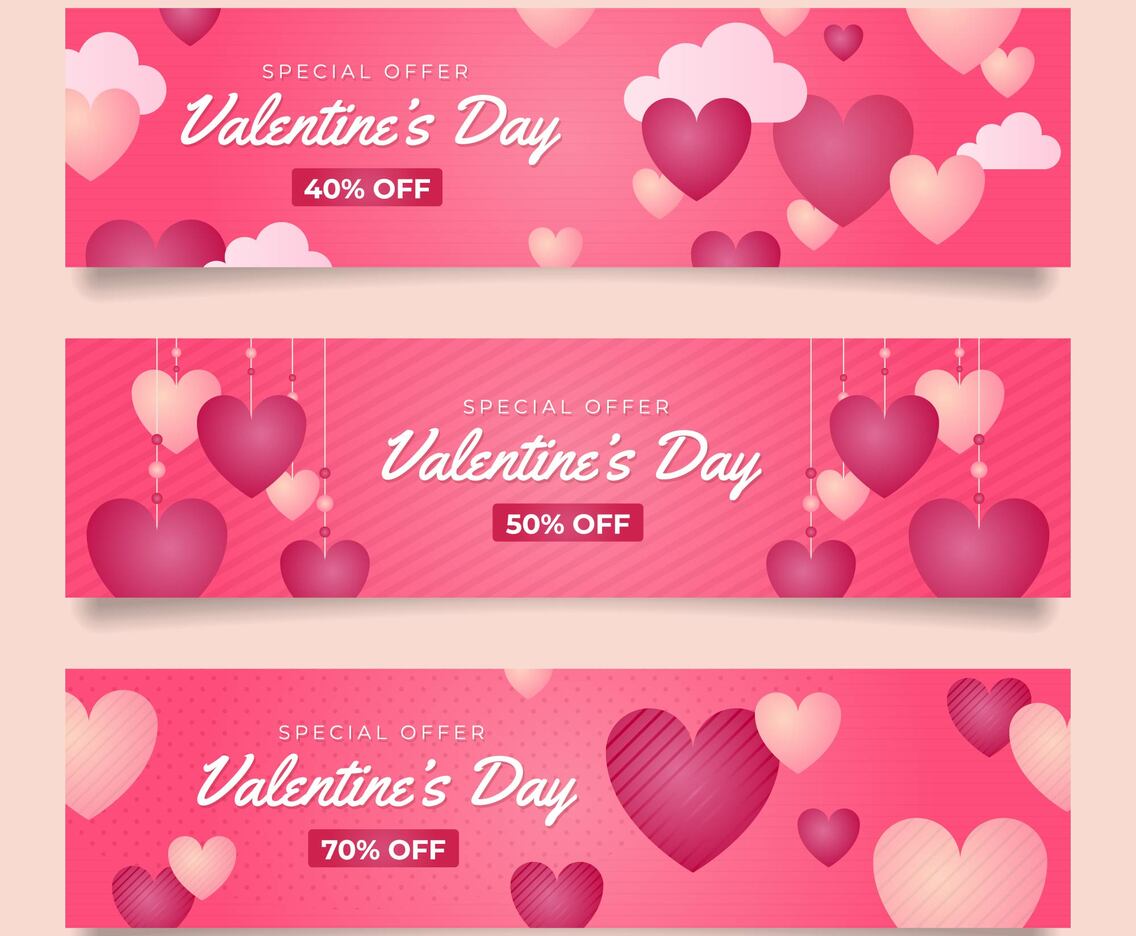 Valentine Marketing Banners