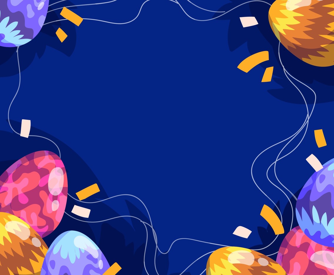 Easter Egg Confetti Background