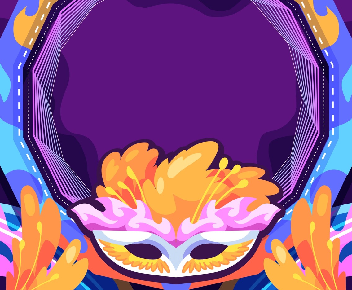Mardi Gras Mask Festival Background