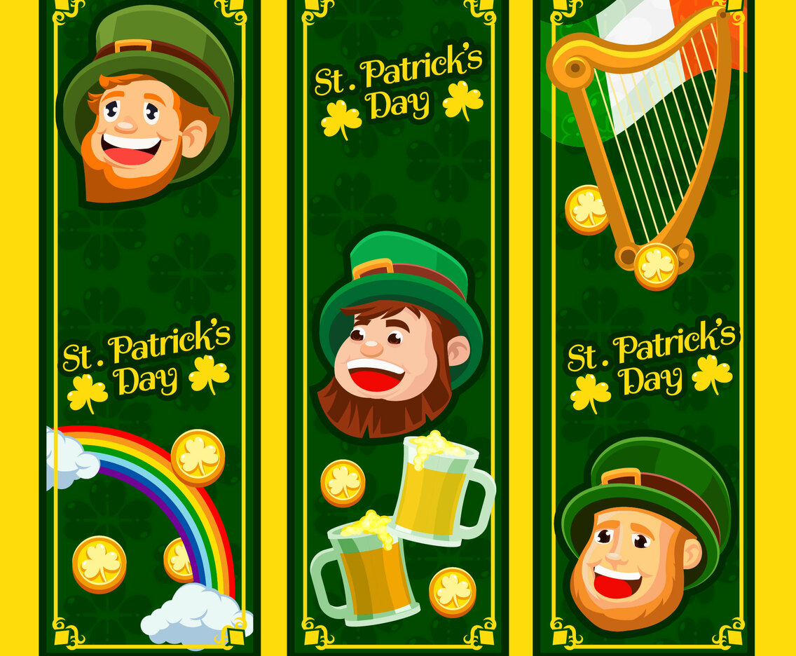 Set of Leprechaun banners