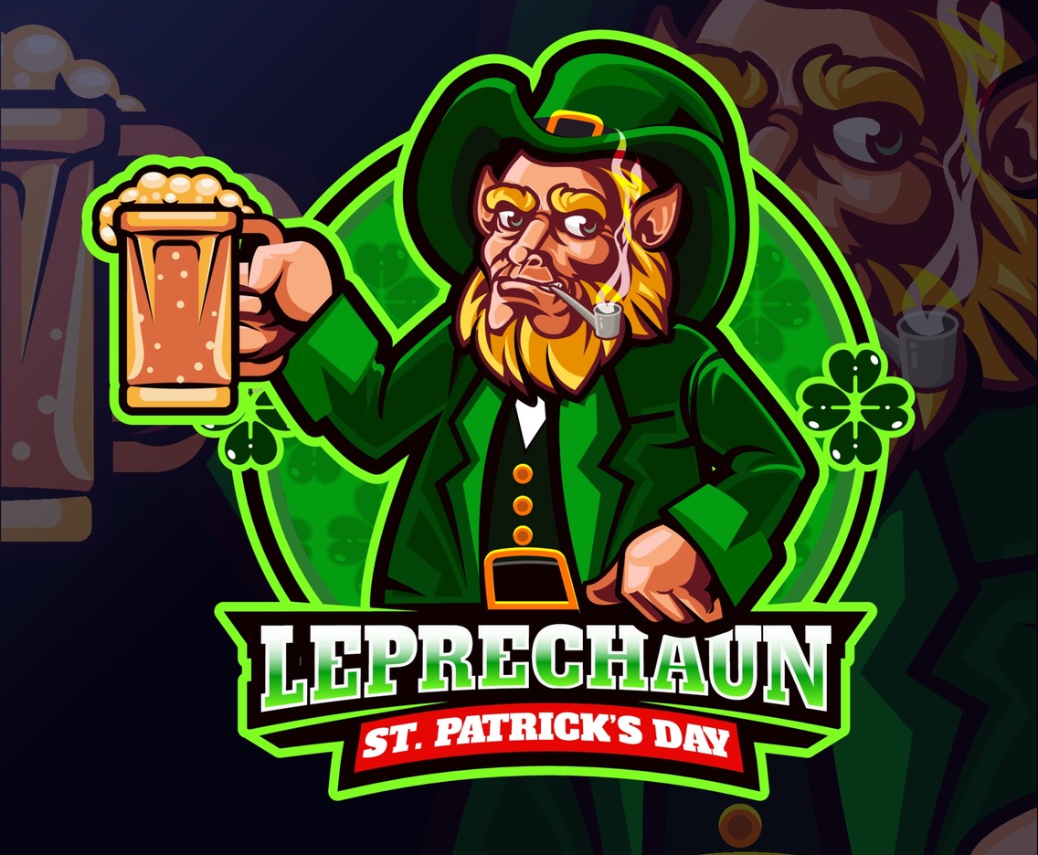 Leprechaun Holding a Beer T-Shirt Design