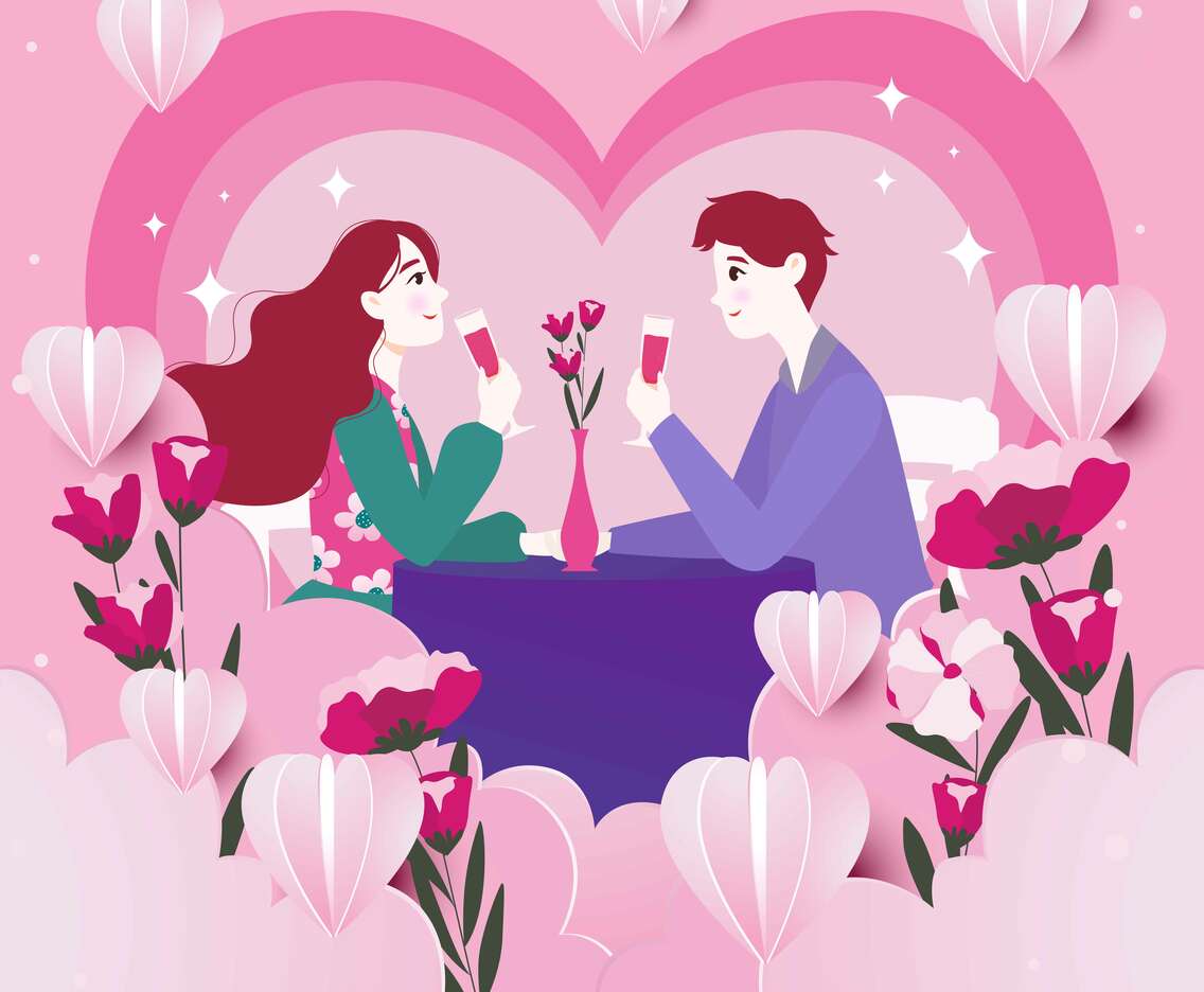 Romantic Couple on Valentine's Day