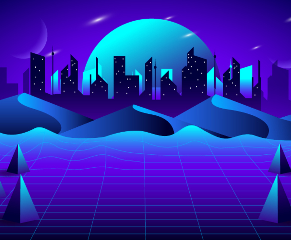 Retro Futurism Modern Background